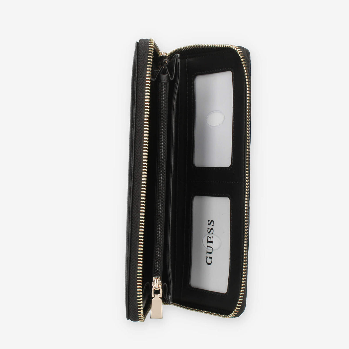 Guess La Femme Portafogli nero logato con zip e polsiera