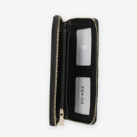Guess La Femme Portafogli nero logato con zip e polsiera
