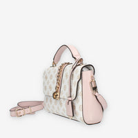Guess TIberia Borsa a tracolla logata bianca e rosa