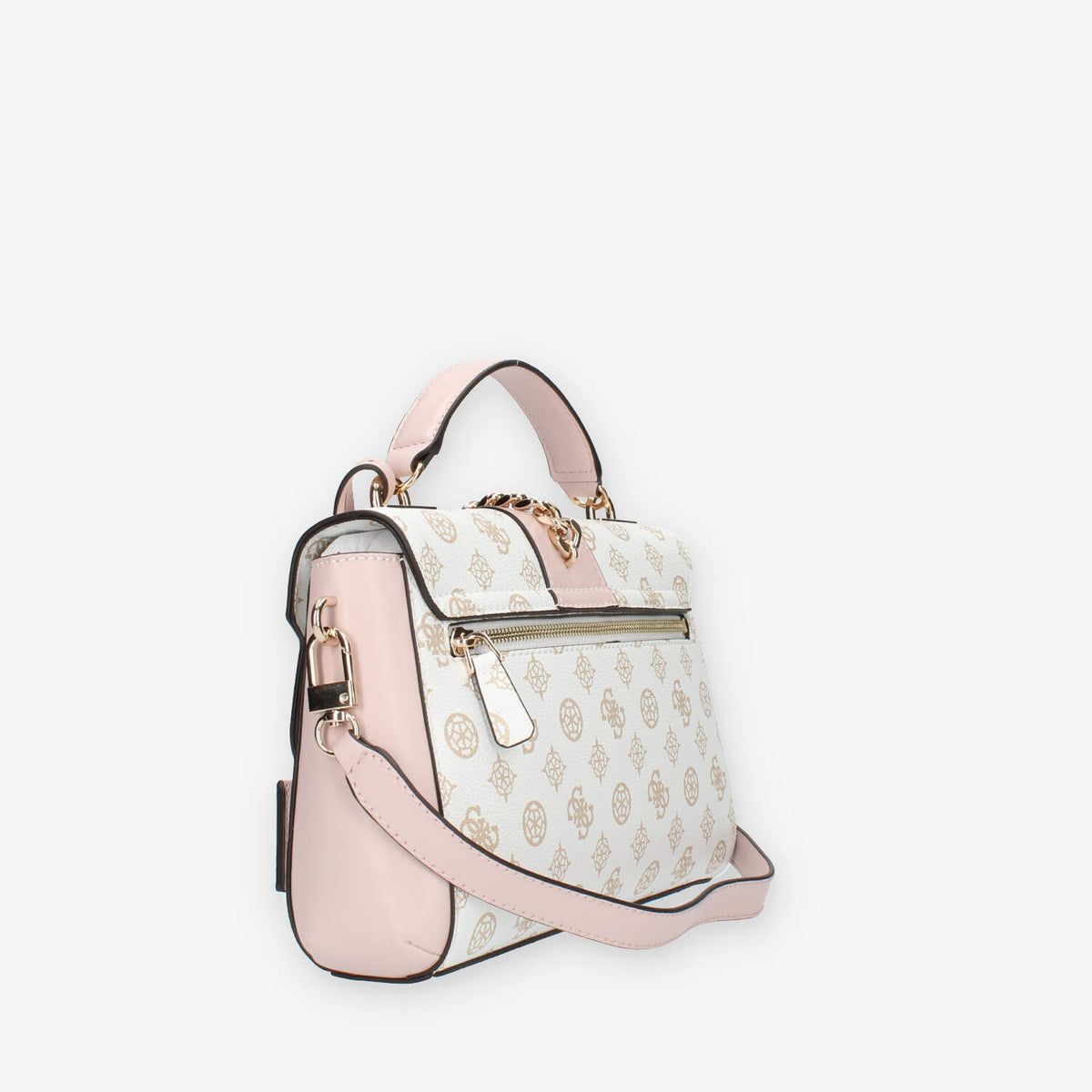 Guess TIberia Borsa a tracolla logata bianca e rosa
