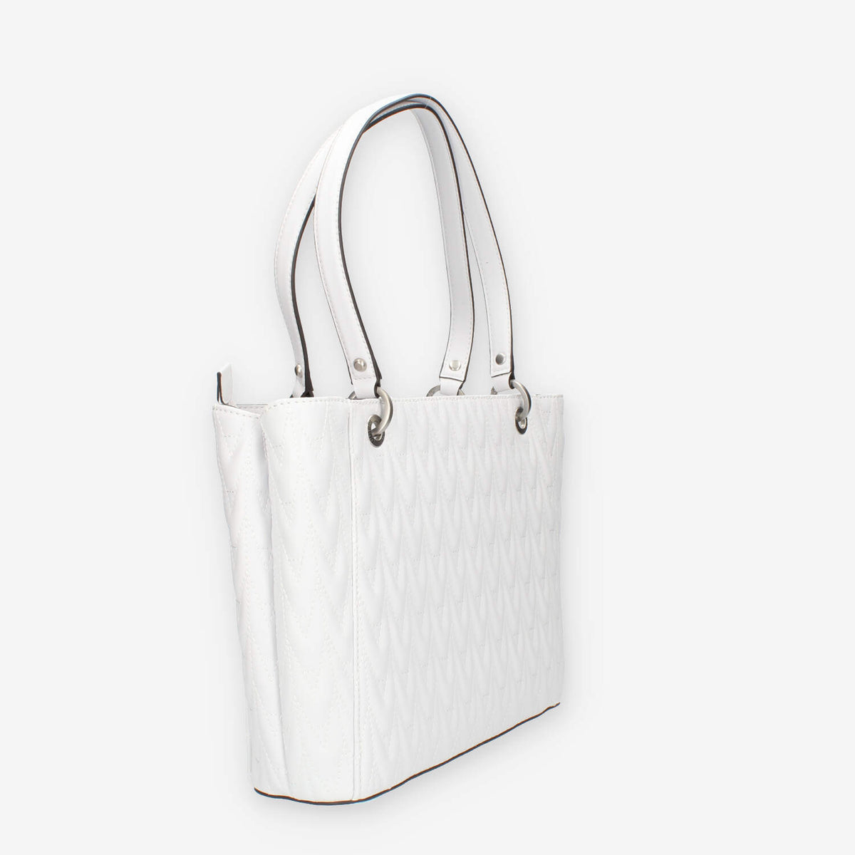 Guess Galeria Borsa Shopping a 2 scomparti trapuntata bianca