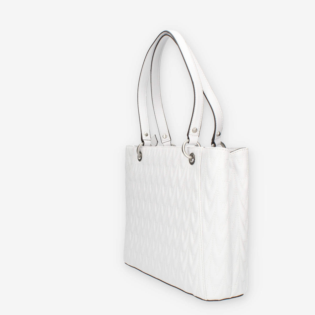 Guess Galeria Borsa Shopping a 2 scomparti trapuntata bianca