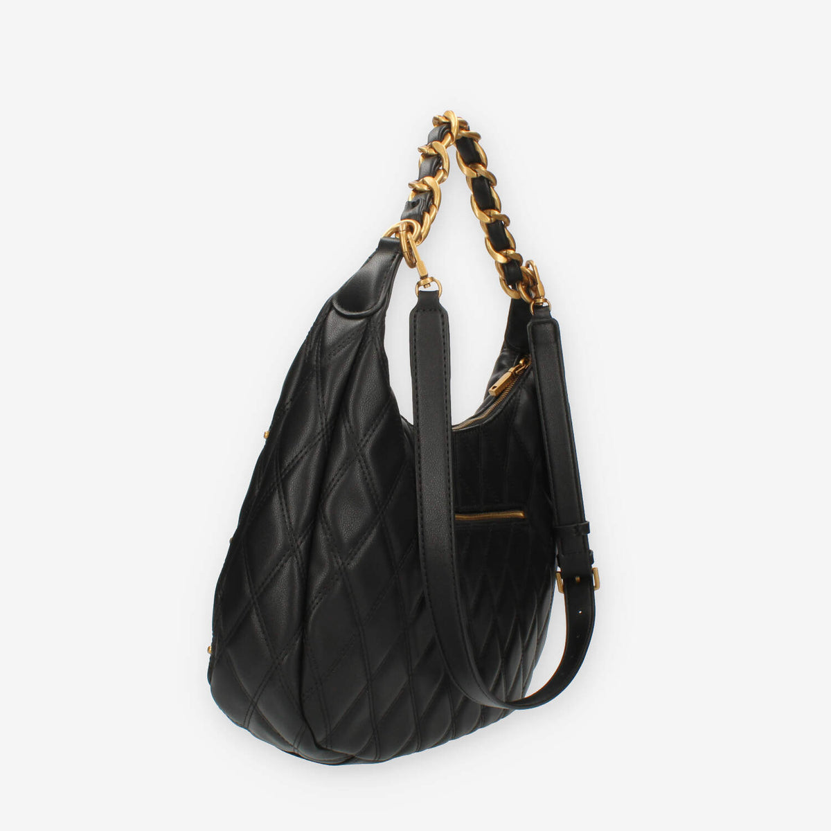 Guess Triana Borsa nera a spalla trapuntata con borchiette