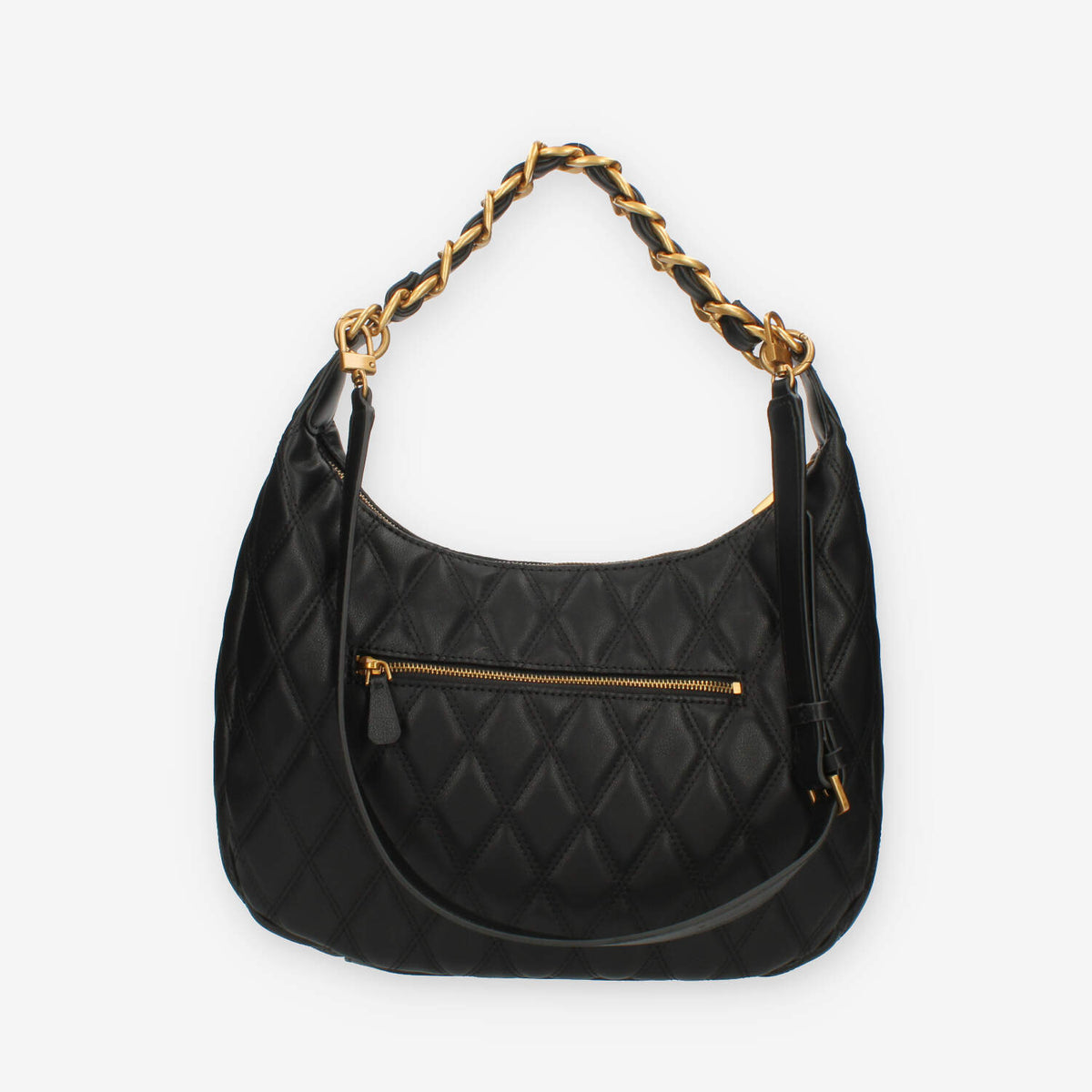 Guess Triana Borsa nera a spalla trapuntata con borchiette