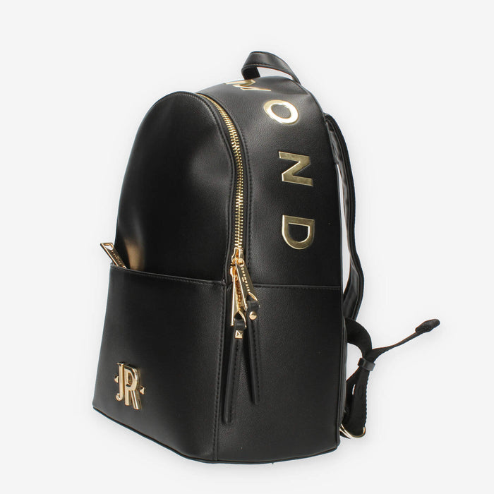 John Richmond Zaino nero con dettagli oro