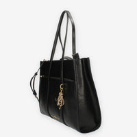 John Richmond Kuzon Borsa shopping nera e oro con charm