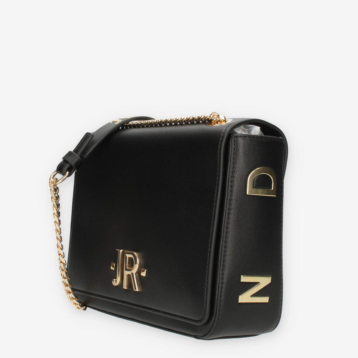 John Richmond Borsa a tracolla nera con dettagli oro
