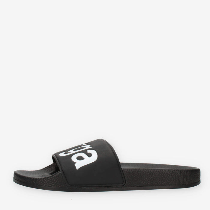 Superga 1908 Slides Polysoft Ciabatte nere gommate