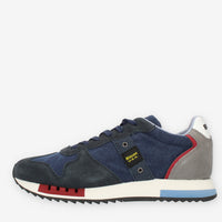 Blauer Queens Sneakers da uomo blu in camoscio e denim