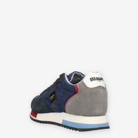 Blauer Queens Sneakers da uomo blu in camoscio e denim
