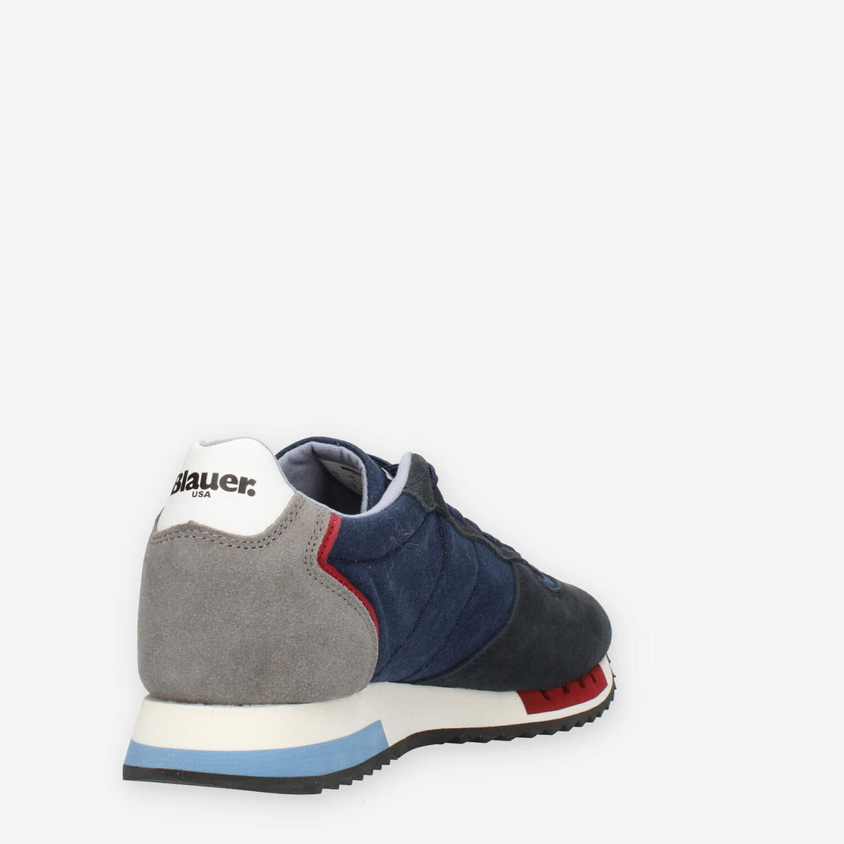 Blauer Queens Sneakers da uomo blu in camoscio e denim