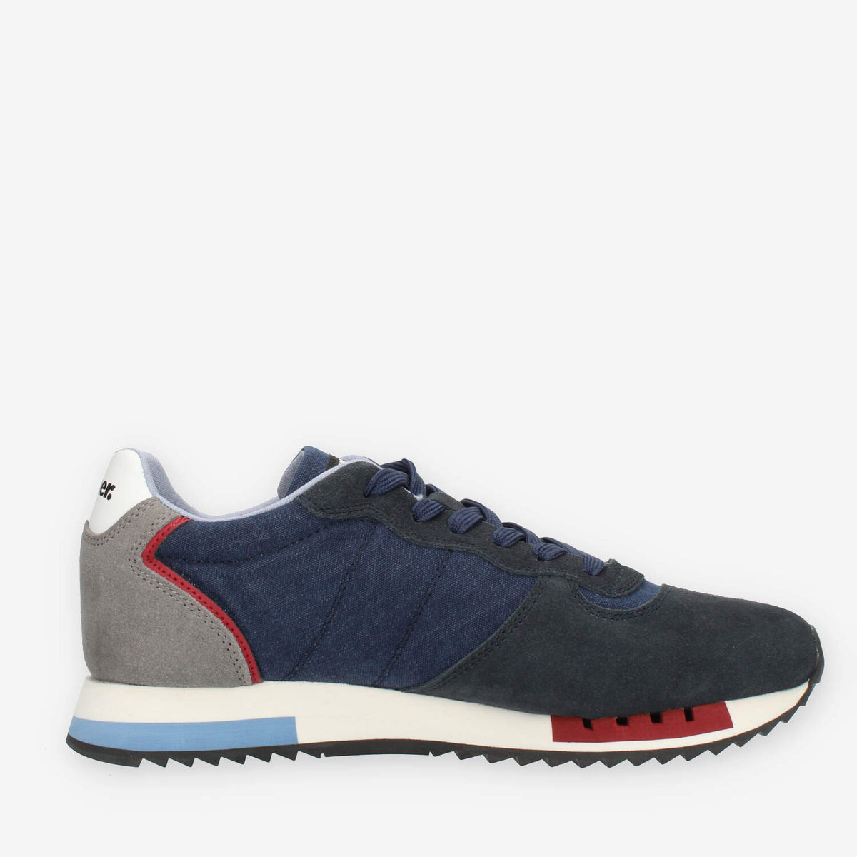 Blauer Queens Sneakers da uomo blu in camoscio e denim