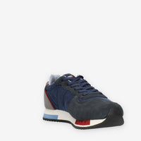 Blauer Queens Sneakers da uomo blu in camoscio e denim