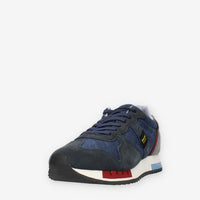 Blauer Queens Sneakers da uomo blu in camoscio e denim