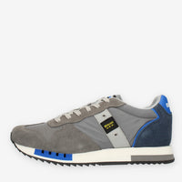 Blauer Queens Sneakers da uomo in camoscio e tessuto grigie e blu
