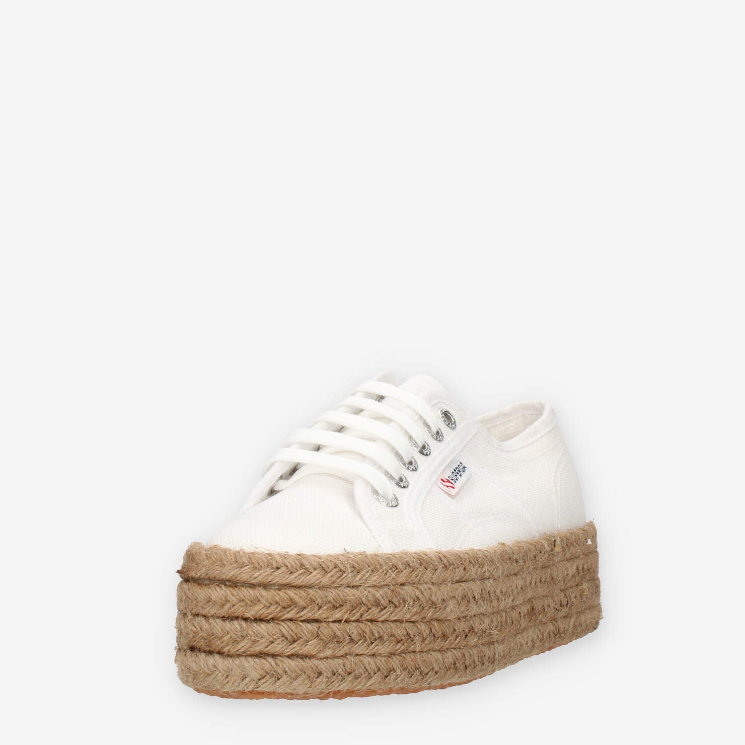 Superga 2790 Rope Sneakers bianche con zeppa in corda Sorrentino Shop