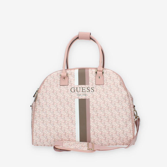 Guess Wilder Travel Borsone da viaggio a 3 scomparti logato rosa