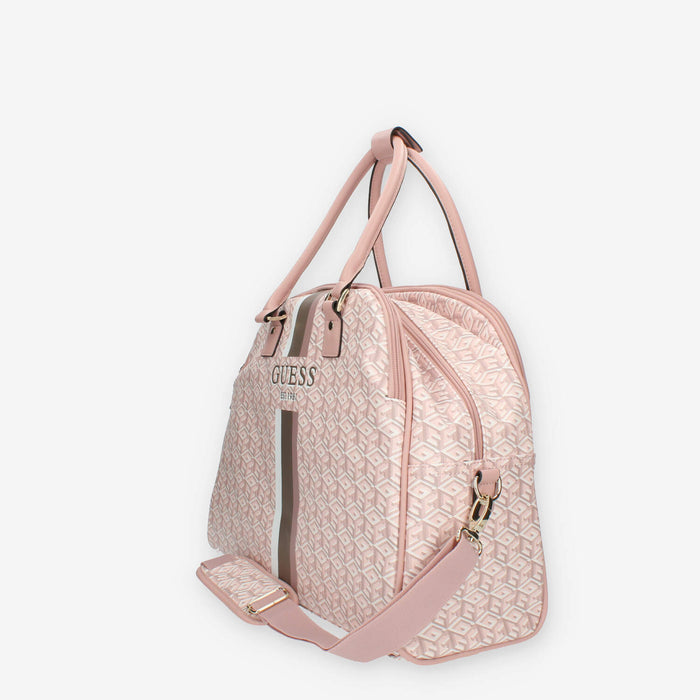 Guess Wilder Travel Borsone da viaggio a 3 scomparti logato rosa