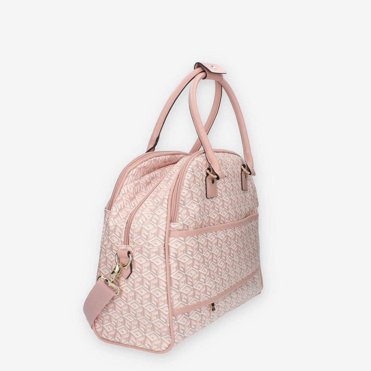 Guess Wilder Travel Borsone da viaggio a 3 scomparti logato rosa