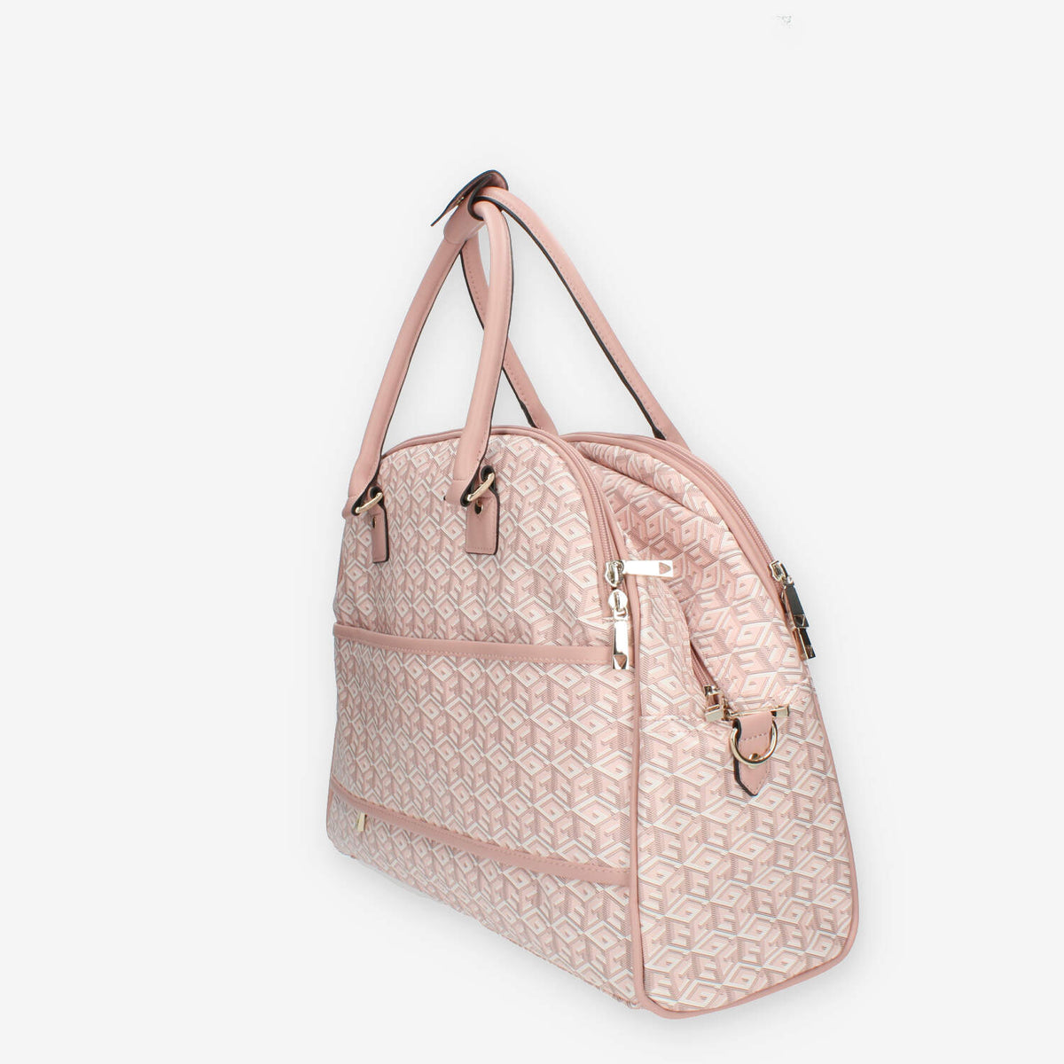 Guess Wilder Travel Borsone da viaggio a 3 scomparti logato rosa