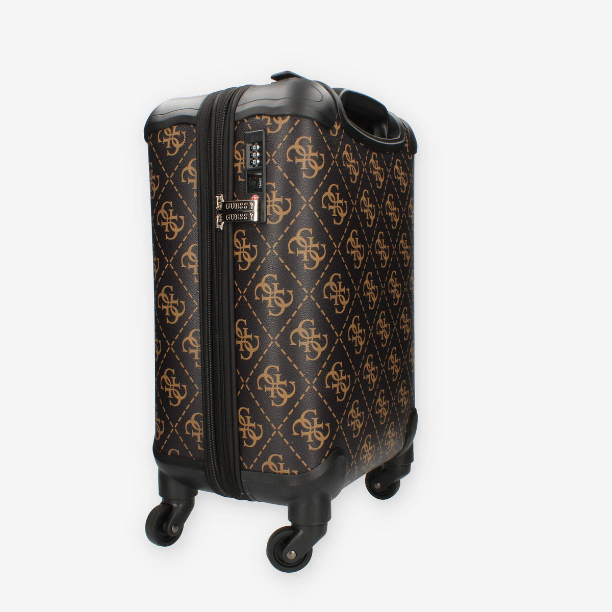 Guess Berta 18 in 4-WHEELER Trolley da cabina marrone logato