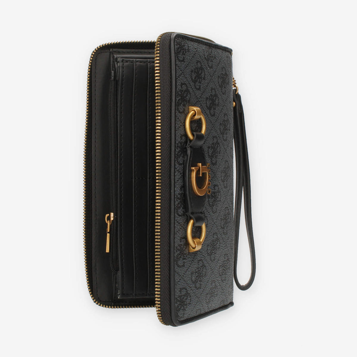 Guess Izzy portafogli grigio logato con polsiera