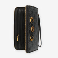 Guess Izzy portafogli grigio logato con polsiera