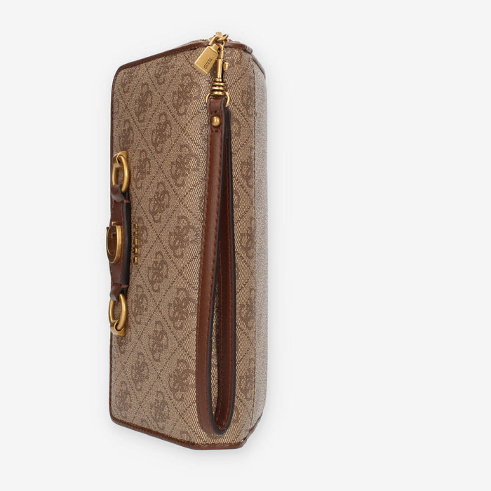 Guess Izzy portafogli marrone logato con polsiera