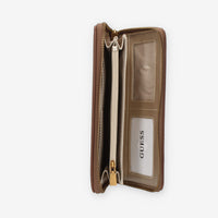 Guess Izzy portafogli marrone logato con polsiera