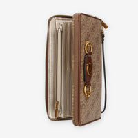 Guess Izzy portafogli marrone logato con polsiera