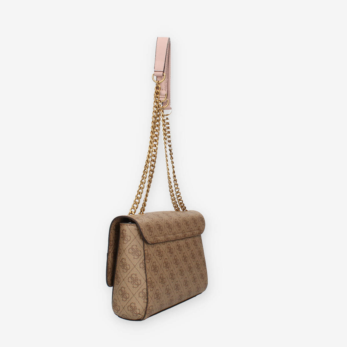 Guess Nell Logo Borsa a tracolla beige e rosa