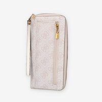 Guess Laurel Portafogli rosa logato con zip e polsiera
