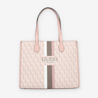 Guess Silvana Borsa modello shopping logata rosa a 3 scomparti