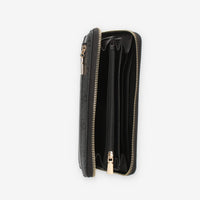 Guess Laurel Portafogli grigio logato con zip e polsiera