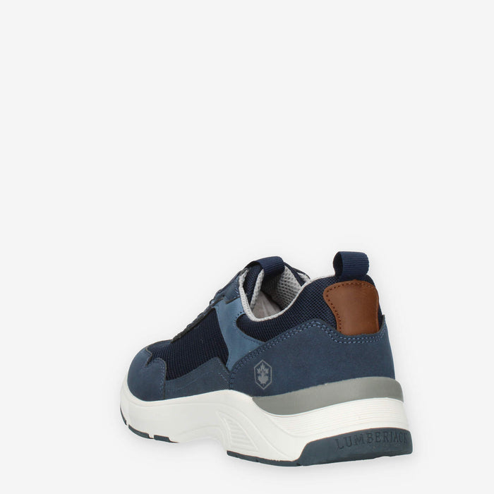 Lumberjack Travis Sneakers da uomo blu con lacci elastici
