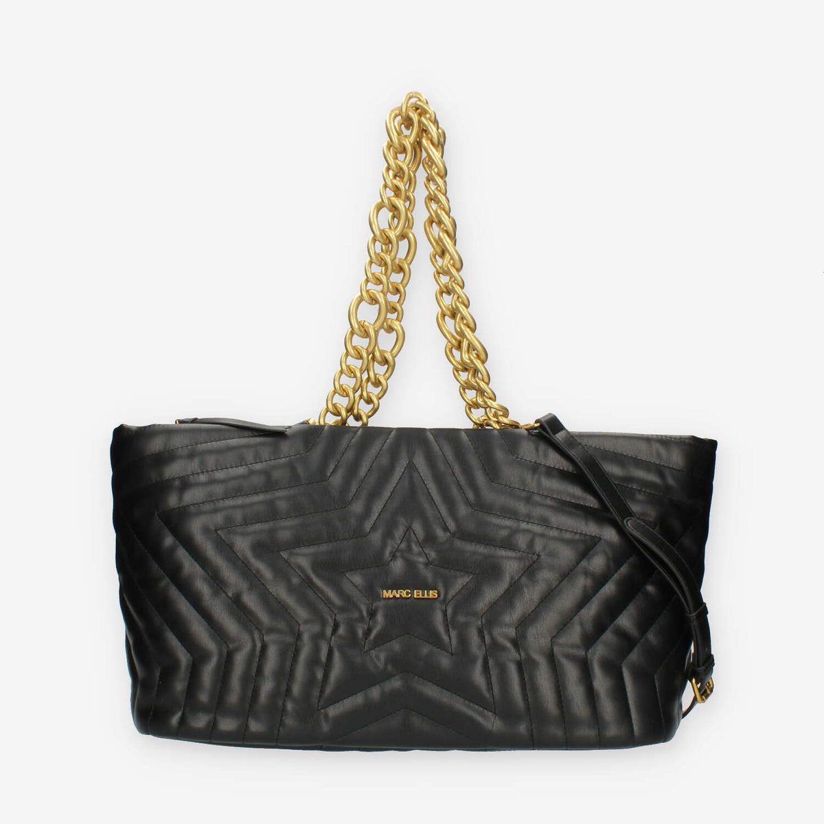 Marc Ellis Star Tote L Borsa modello shopping nera trapuntata