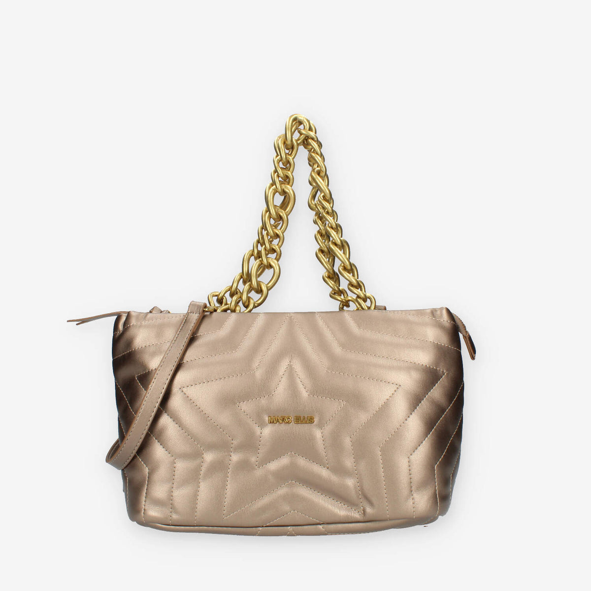 Marc Ellis Star Tote M Borsa media modello shopping bronzo trapuntata