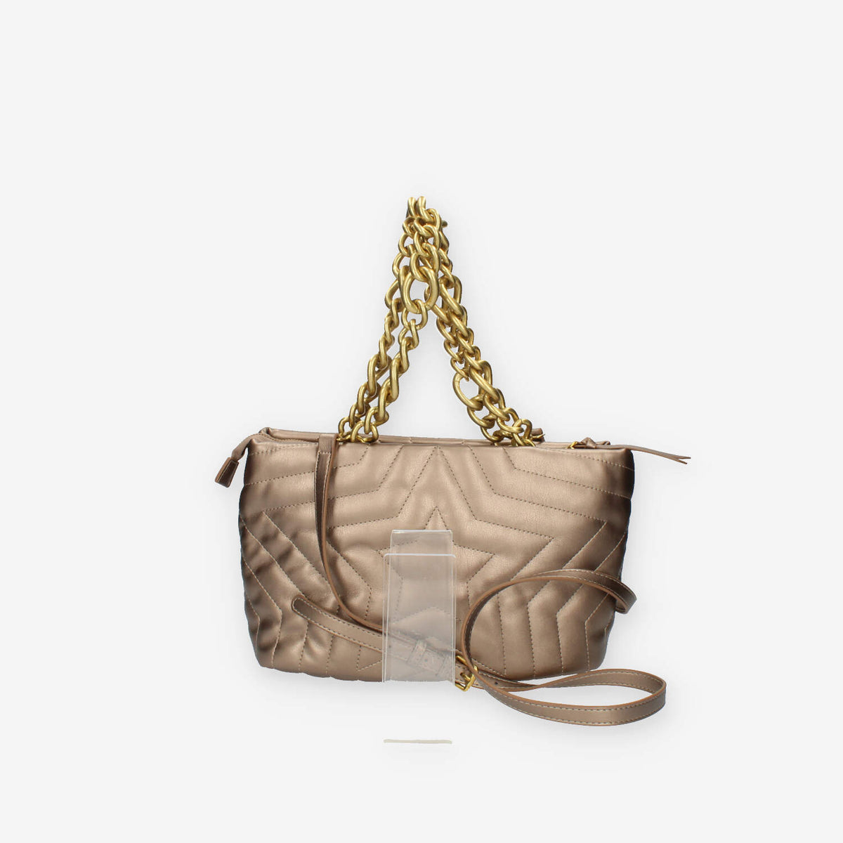Marc Ellis Star Tote M Borsa media modello shopping bronzo trapuntata