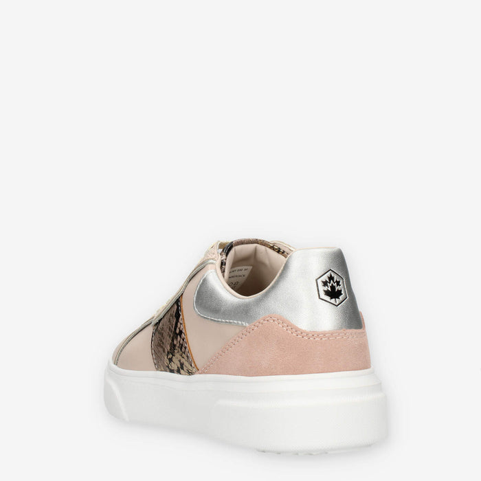 Lumberjack Gaia Sneakers da donna nudo e argento con dettagli pitonati