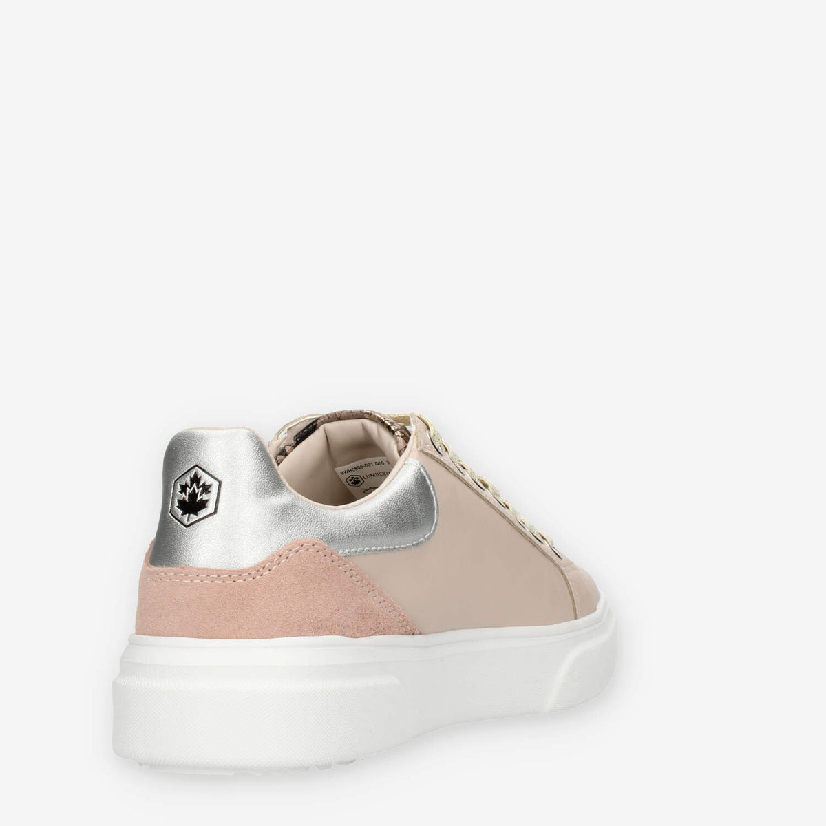 Lumberjack Gaia Sneakers da donna nudo e argento con dettagli pitonati