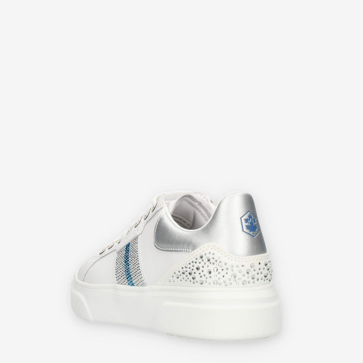 Lumberjack Gaia Sneakers da donna bianche e argento con strass