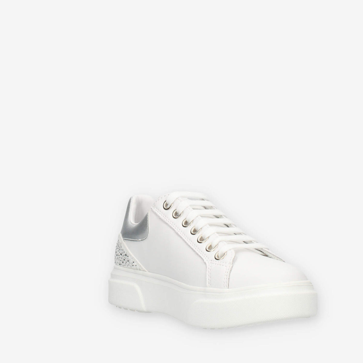 Lumberjack Gaia Sneakers da donna bianche e argento con strass