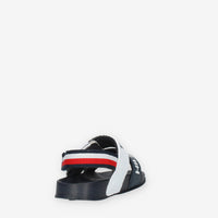 Tommy Hilfiger Sandali bassi da bimbo blu e bianchi con strappi