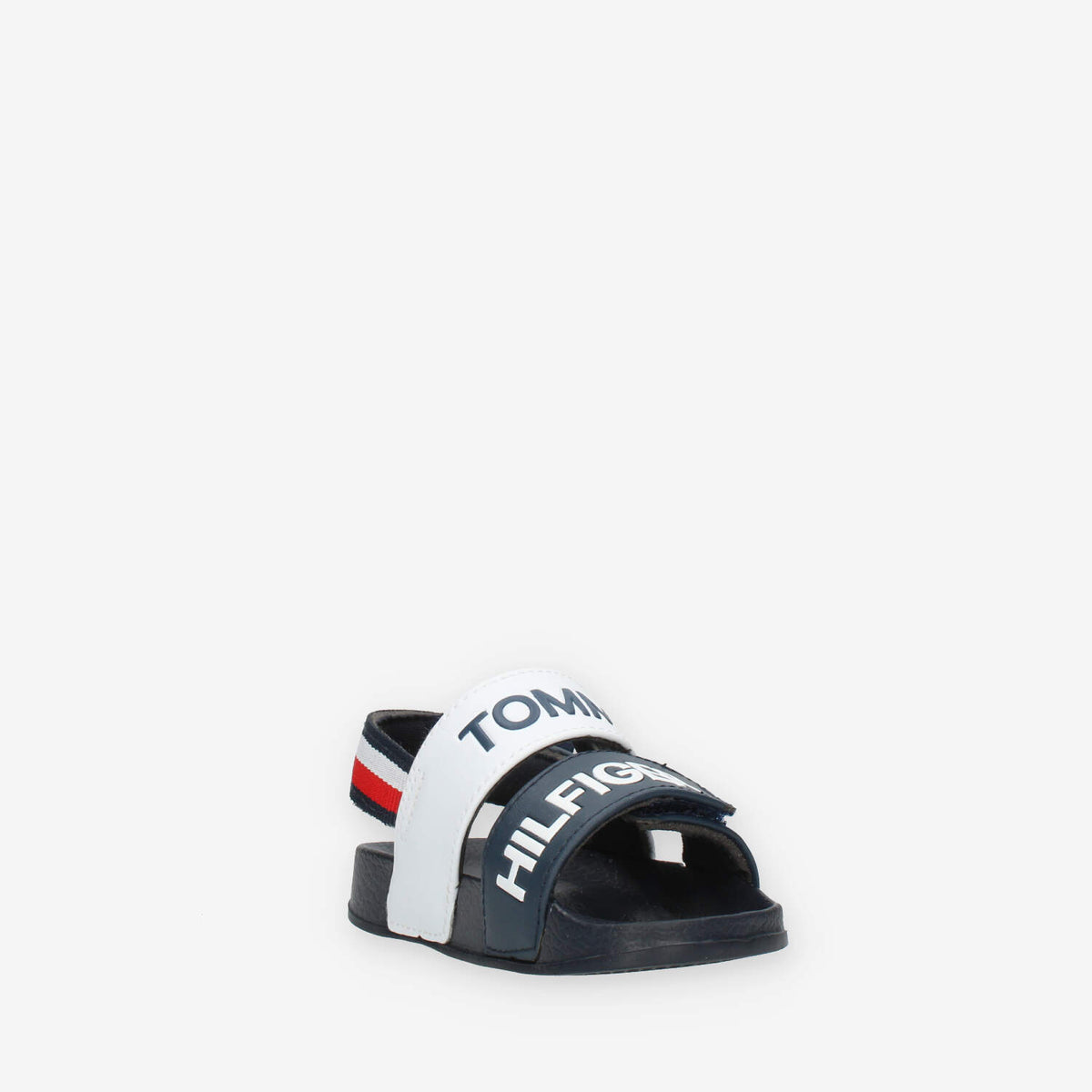Tommy Hilfiger Sandali bassi da bimbo blu e bianchi con strappi