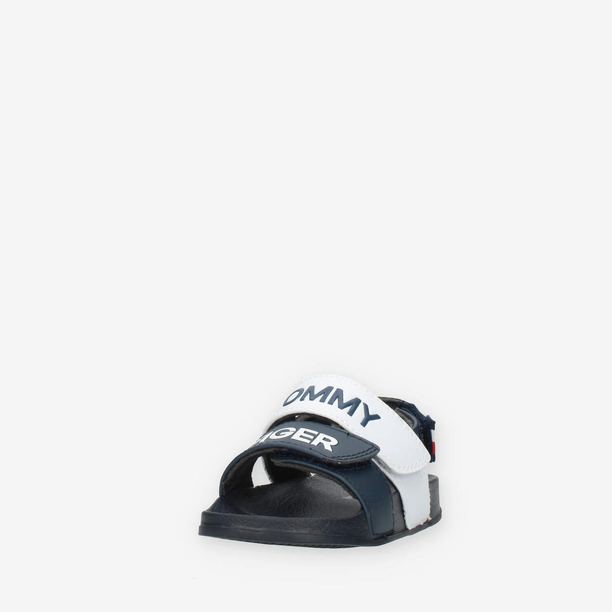 Tommy Hilfiger Sandali bassi da bimbo blu e bianchi con strappi