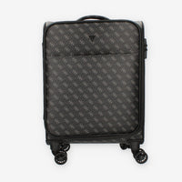 Guess Vezzola Trolley da cabina nero logato a 4 ruote