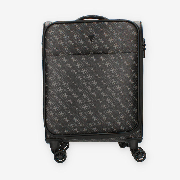 Guess Vezzola Trolley da cabina nero logato a 4 ruote