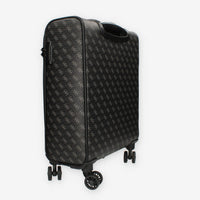 Guess Vezzola Trolley da cabina nero logato a 4 ruote