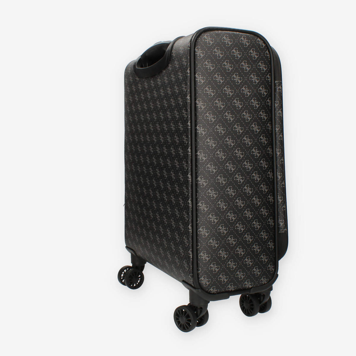 Guess Vezzola Trolley da cabina nero logato a 4 ruote