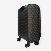 Guess Vezzola Trolley da cabina nero logato a 4 ruote